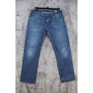 Levis 511 Jeans Mens 34x30 Blue Denim White Oak Cone Denim Faded Whiskering